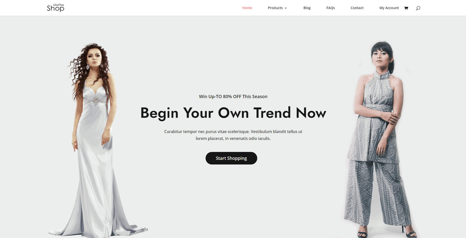 Model / voorbeeld website Moderne Shop